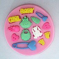 Mini Baby Shower Fondant Mold Silicone Sugar Mold Craft Molds DIY Gumpaste Flowers Cake Decorating N3