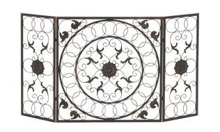 Deco 79 18195 Amazing Metal Fire Screen, 55" W x 32" H