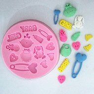 Mini Baby Shower Fondant Mold Silicone Sugar Mold Craft Molds DIY Gumpaste Flowers Cake Decorating N4
