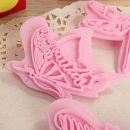 Cake &amp; Cookie Cutters 4PCS Butterfly Bird Shade Fondant Cake Cookie Cutter Mould Plastic Mold N4