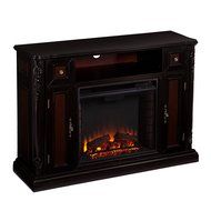 Marianna Media Fireplace - Ebony w/ Reversible Dark Antique N6