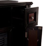 Marianna Media Fireplace - Ebony w/ Reversible Dark Antique N8