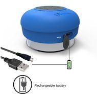 Stalion SS-SHWR-BTBLU Waterproof Bluetooth Portable Audio System (Cyan Blue) N9