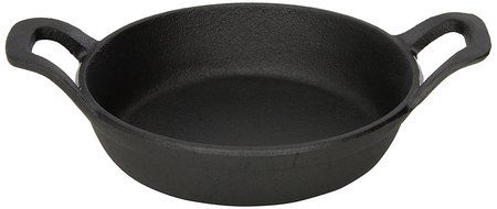 American Metalcraft CIPR6250 Cast Iron Round Casseroles and Pots, 8.75&quot; Length x 6.675&quot; Width, Black