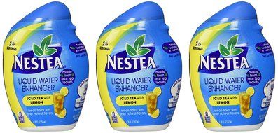 Nestea, Iced Tea, Liquid Water Enhancer, 1.76oz Container (Pick Flavor) (Pack of 3) (with Lemon Flavoring)