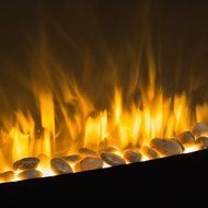 XtremepowerUS Wall Mount Electrical Fireplace Insert Embedded With Realistic Flame (35" Wall Mount) N2