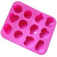 12 Holes Animal Jelly Pudding Silicone Cake Mold Pan 9&quot;x7.4&quot;x0.98&quot; Color At Random