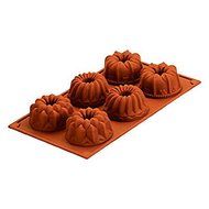 6-cavity Vermeil Mini Fancy Bundt Savarin Cake Pan Silicone Mold Baking Mould. N2