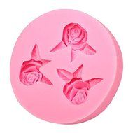 "dipshop Leafy Rose Cake Silicone Mold Fondant Cookie Mould Decoration Tool" shopping