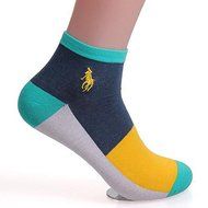 5Pair/Lot Polo Men Socks Colorful Casual Socks 5 Minutes of Yin and Yang Bottom Socks N3