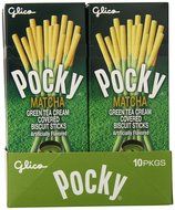 Pocky Matcha Green Tea Cream Covered Biscuit Sticks, 1.41 Ounce (Pack of 20)