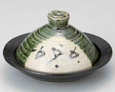 Oribe for 1-2 persons 7.3inch Donabe Japanese Hot pot Green Ceramic Made in Japan