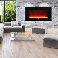 Caesar Hardware 2015 Luxury Linear Wall Mount Recess Freestanding Flame Electric Fireplace, 46-Inch, Multicolor N3