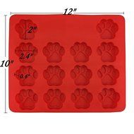 Simply Silver - Dog Treat Large Baking Trays, Puppy Pets Dog Paws &amp; Bones Silicone Cake Molds - Unbranded N3