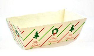 White Christmas Loaf Paper Mold - 5.25&#039;&#039;x2.5&#039;&#039; (Pack of 25)