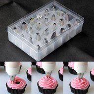 DUFUSTORE 24pcs Box Set Icing Piping Nozzles Pastry Tips Cupcake Cake Decorating Tool N3