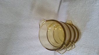 4 Piece Set - Vintage Mexico Canary Yellow Casserole Baking Dishes No Lid N2