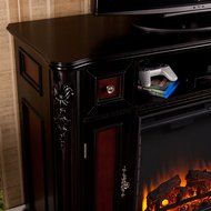 Marianna Media Fireplace - Ebony w/ Reversible Dark Antique N9