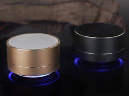 LinDon-Tech Portable Speakers - Super Mini Metal Desk Wireless Powerful Sound Portable Bluetooth Speaker with... N14