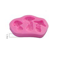 Wocuz WZ1234 Mushroom Shape Silicone Mold Fondant Mold Cupcake Cake Top Decoration Tool Cake Side Decorating Mold