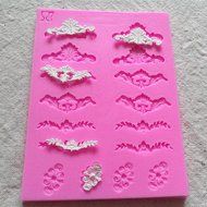 Design 222 Mini Sugar Lace Mold, Silicone 3D Cake Fondant Mold,Cake Decoration Tool