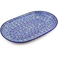 Ceramika Bona H1980G Polish Pottery Ceramic Platter Hand Painted, 13-Inch