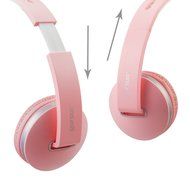 Lightweight Foldable Headphones Adjustable Headband Headsets with Microphone and volume control 3.5mm for kids... N19