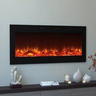 Moda Flame 50" Cynergy Log Built-in Smokeless Wall Mounted Electric Fireplace N5