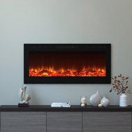 Moda Flame 50" Cynergy Log Built-in Smokeless Wall Mounted Electric Fireplace N6
