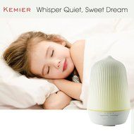 Kemier Ultrasonic Humidifier,Aromatherapy Essential Oil Diffuser ,Anti-dry Protection,100ML Capacity,2 beige color...
