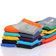 5Pair/Lot Polo Men Socks Colorful Casual Socks 5 Minutes of Yin and Yang Bottom Socks N5