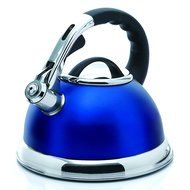 Creative Home 77034 Camille Stainless Steel Whistling Tea Kettle, 3-Quart, Opaque Blue N3