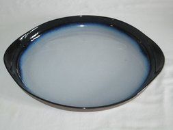 Vintage PETER POTS Light Blue Oval Pottery Stoneware Platter N2