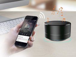 LinDon-Tech Portable Speakers - Super Mini Metal Desk Wireless Powerful Sound Portable Bluetooth Speaker with... N18