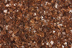 Royal Fireglass 10 lb. Fire Glass with Fireplace Glass and Fire Pit Glass, 1/4" Copper