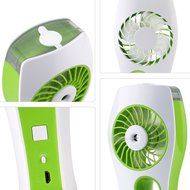 LIPPO Handheld USB Fans Mini Misting Cooling Fan USB Recharge Spraying Air Fan Humidifier Diffuser (Green) N6