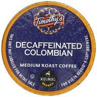 Timothy's Decaf Colombian K-Cup Counts for Keurig Brewers, 50 count