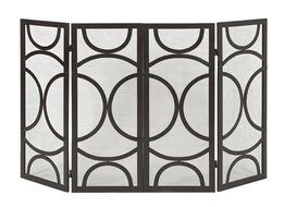 29.25" Waverly Modern Circular Iron Art Deco Fireplace Screen