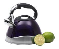 Creative Home Crescendo Whistling Tea Kettle, 3.1-Quart, Black N8