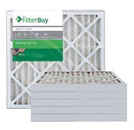 AFB Silver MERV 8 12x27x1 Pleated AC Furnace Air Filter. Pack of 6 Filters. 100% produced in the USA. N3