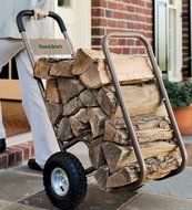 Large and Sturdy Pneumatic-Wheel Log Hand Cart