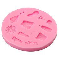 Mr.S Shop 3D Sunshine Beach Slippers Glasses Kite Silicone Mold Sugar Cake Chocolate Ice Mold Kitchen Baking Tools... N6