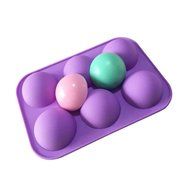 Allforhome(TM) 6 Half Ball Flexible Silicone Soap Mold Cake Pan Muffin Cups Handmade Bath Bomb Mold