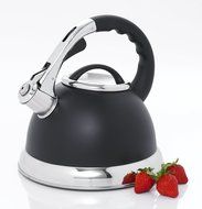 Creative Home 77034 Camille Stainless Steel Whistling Tea Kettle, 3-Quart, Opaque Blue N4