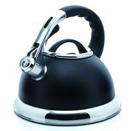 Creative Home 77034 Camille Stainless Steel Whistling Tea Kettle, 3-Quart, Opaque Blue N5