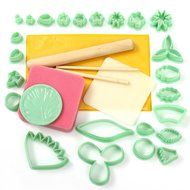 KINGSO 39PCS Fondant Cake Cookie Cutter Mold Sugarcraft Decorating Kit N2
