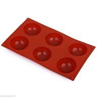 Lariy 6 Even Large Domed DIY Silicone Cake Soap Jelly Pudding Chocolate Mold