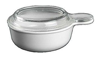 Corning Visions White Coupe Grab It w/ Lid ( 5 1/2&quot; Dia ) ( P-150-B )