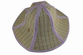 Chinese Style Foldable Straw Sun Cap Visor Hat For Mens And Women Purple