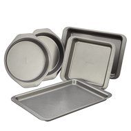 Cake Boss Basics Nonstick 5-Piece Bakeware Set, Gray N6